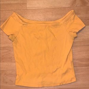 Yellow off the shoulder top